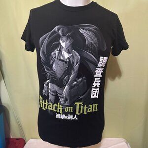 Attack on Titan Season 3 Men's Black T Shirt Small Eren Yeager Armin Arlert Mika